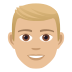 👱🏼‍♂️ man: medium-light skin tone, blond hair display on JoyPixels